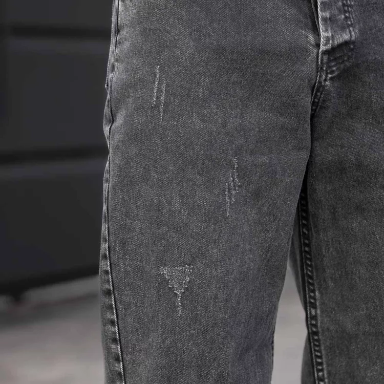 شلوار جین بگ مردانه ذغالی کد 24830