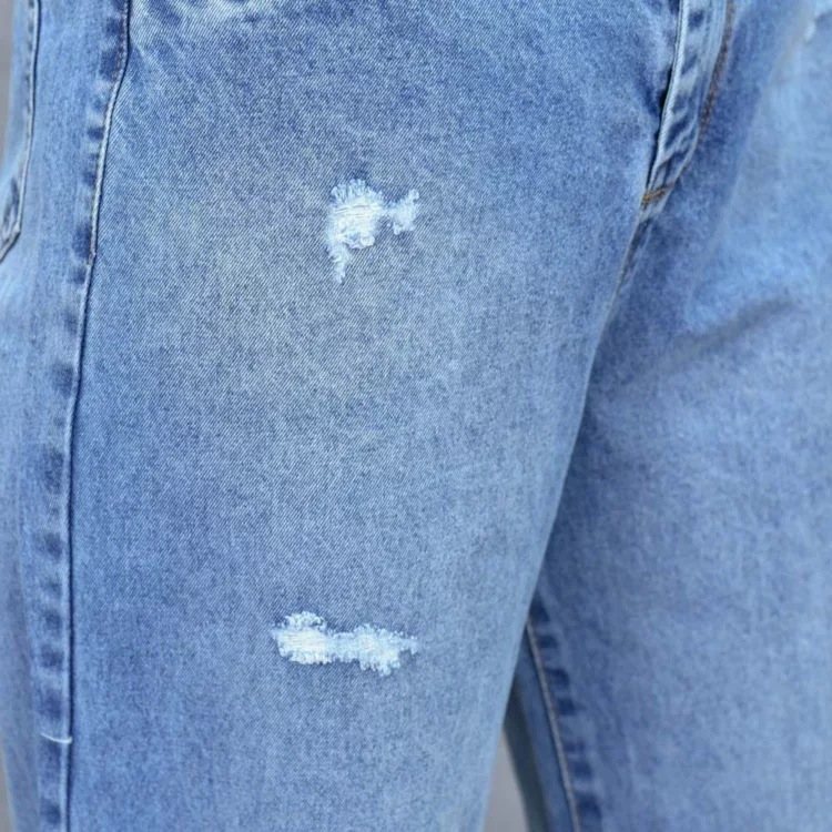 شلوار جین واید لگ دخترانه آبی کد 25087