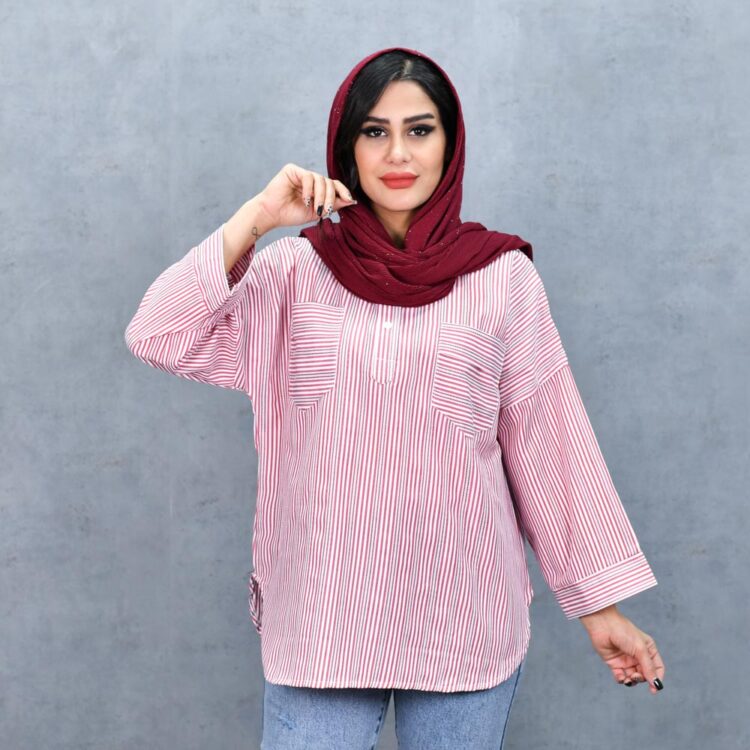 مانتو دخترانه راه راه کد 25027