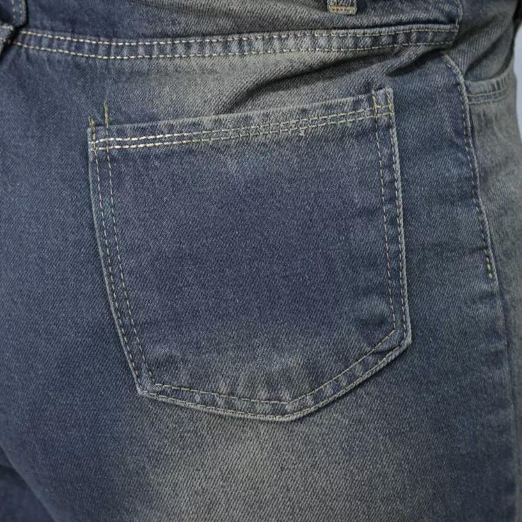 شلوار جین دخترانه شافل بگ سرمه ای کد 25001