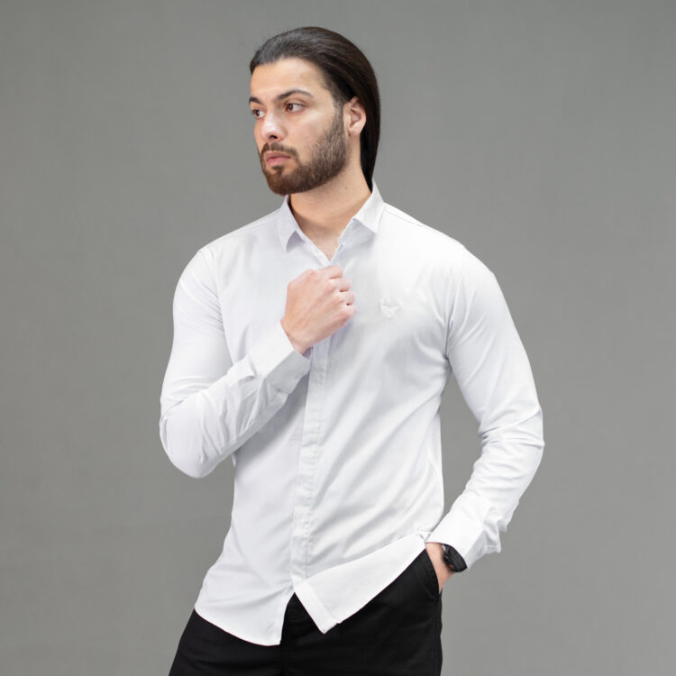 پیراهن مردانه سفید کد 25180