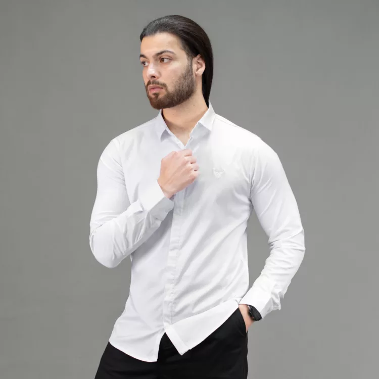 پیراهن مردانه سفید کد 25180