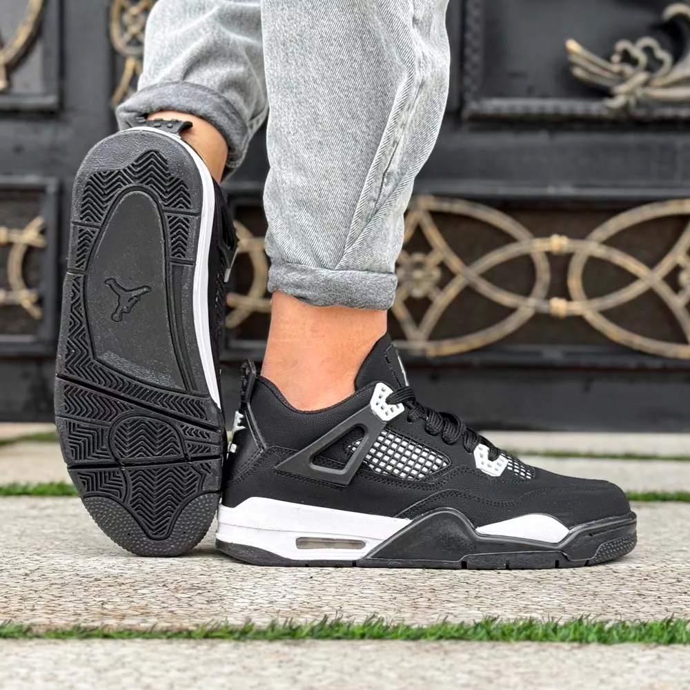 کتانی مردانه نایک ایر جردن 4 مشکی کد 24895