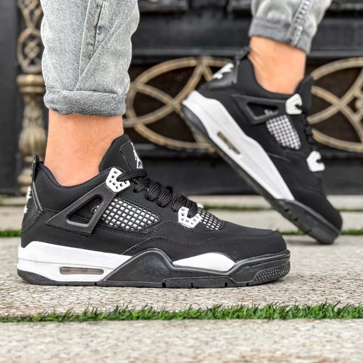 کتانی مردانه نایک ایر جردن 4 مشکی کد 24895