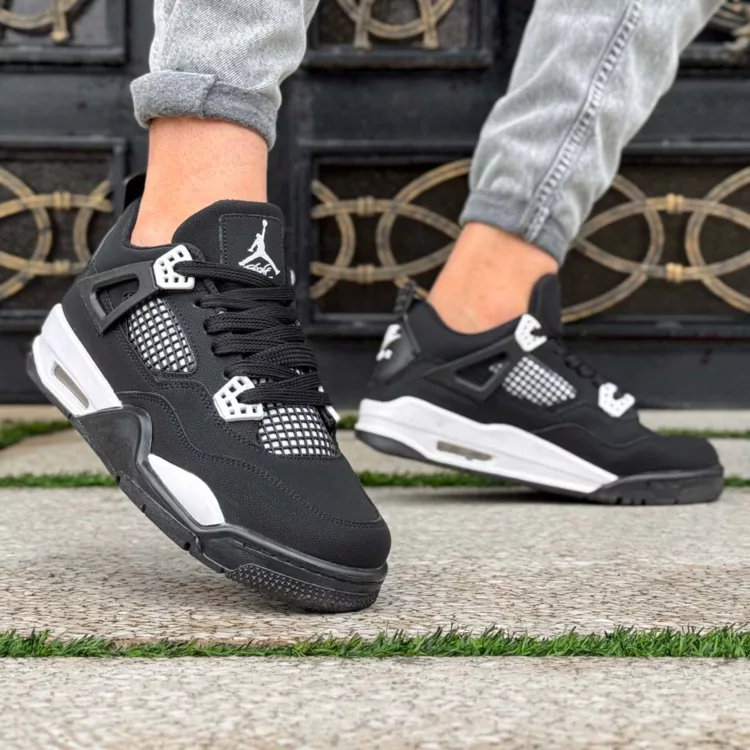 کتانی مردانه نایک ایر جردن 4 مشکی کد 24895