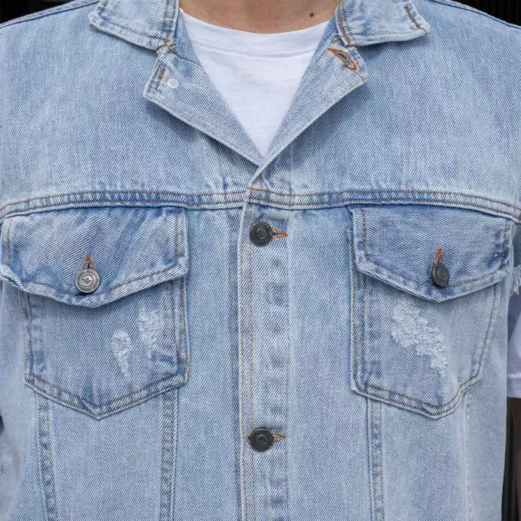 ژیله جین مردانه آبی روشن کد 25402