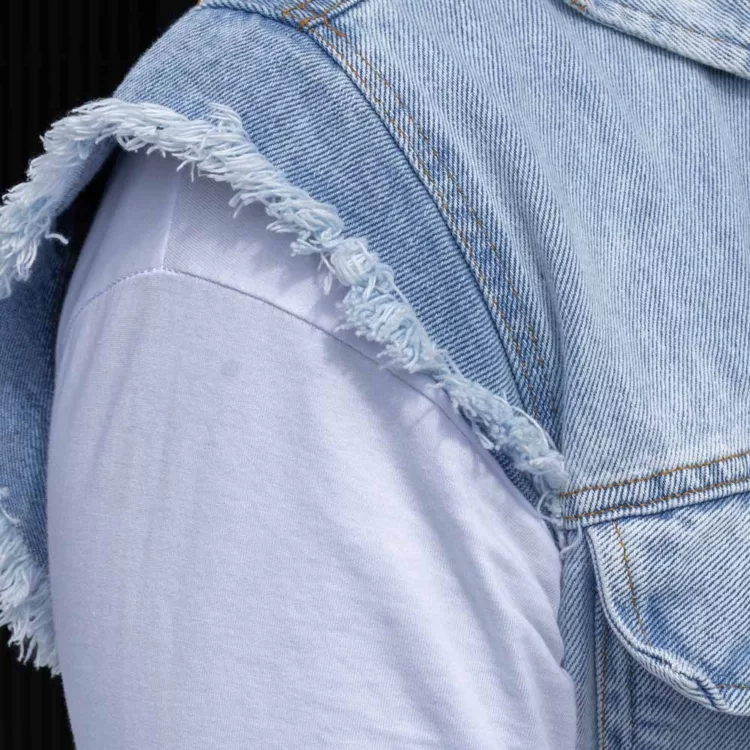 ژیله جین مردانه آبی روشن کد 25402