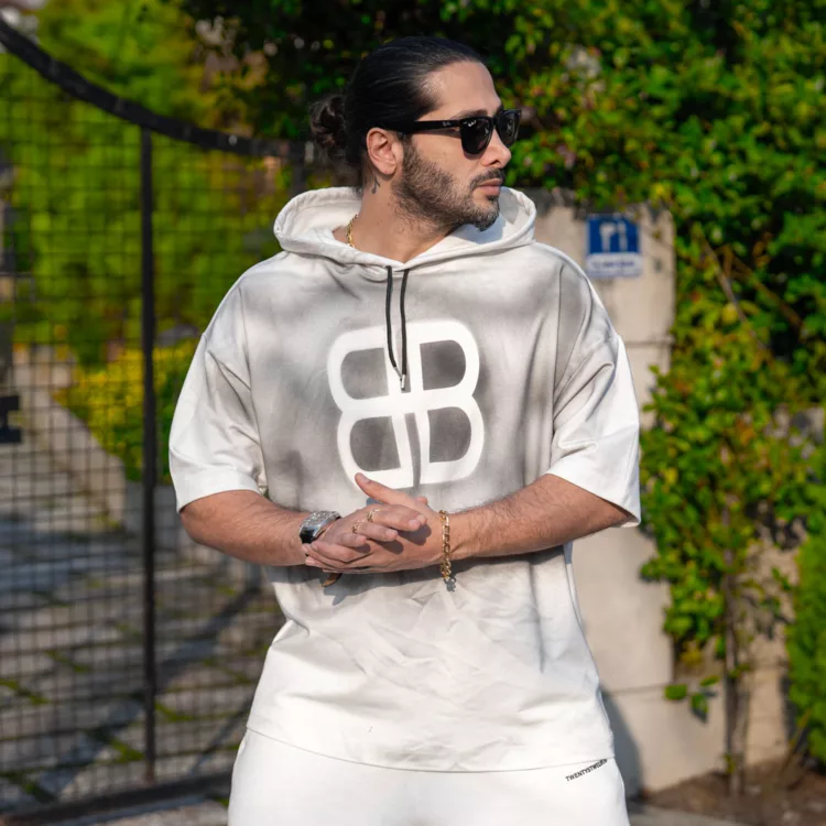 تیشرت مردانه کلاهدار کد 25399