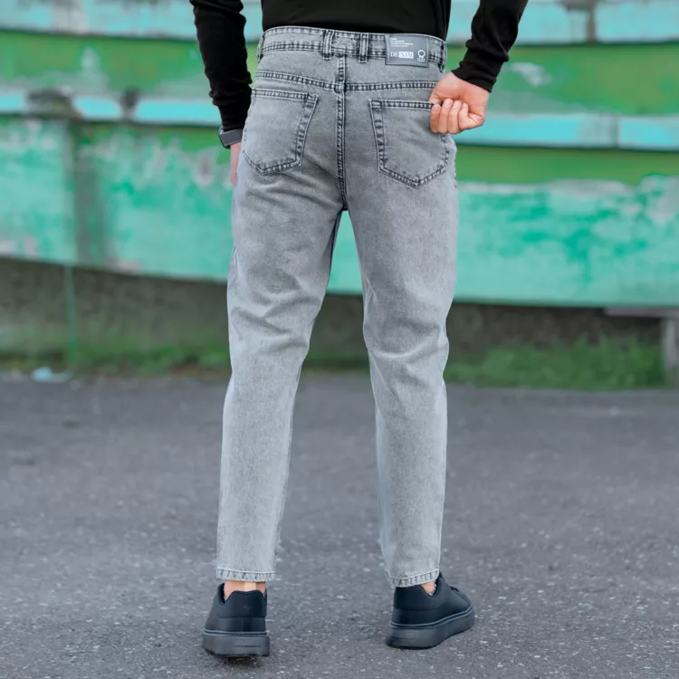 شلوار جین مام مردانه خاکستری کد 25529