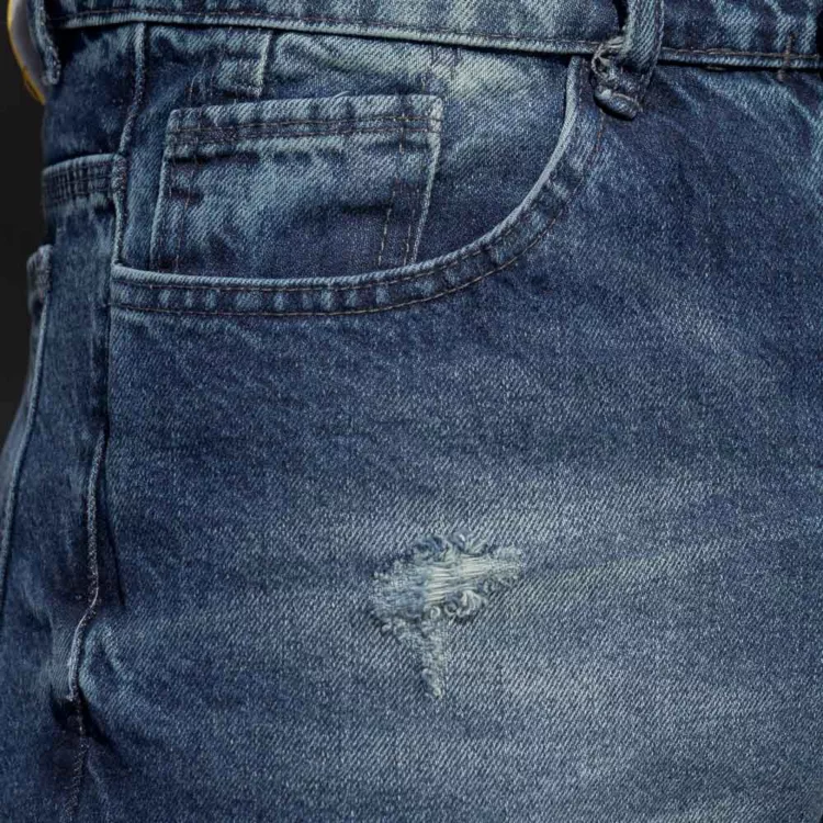 شلوار جین مردانه مام آبی تیره کد 25622