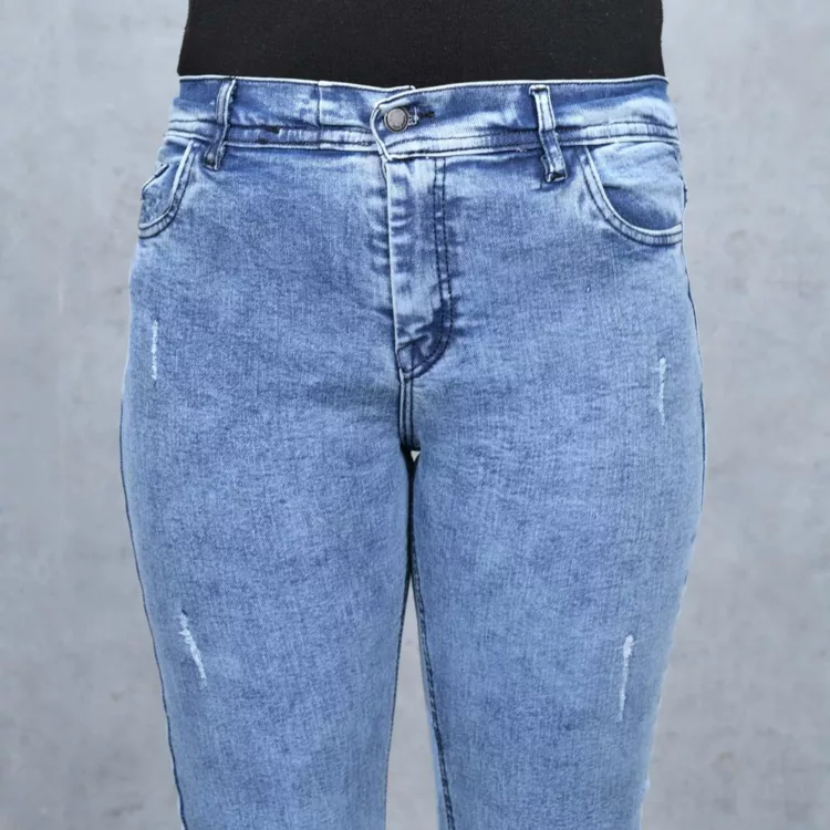 شلوار جین دخترانه دمپا آبی کد25237