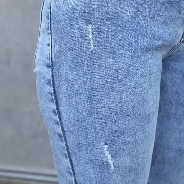 شلوار جین دخترانه دمپا آبی کد25237