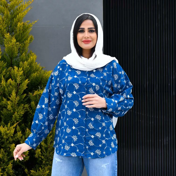 شومیز دخترانه گلدوزی کد 25325