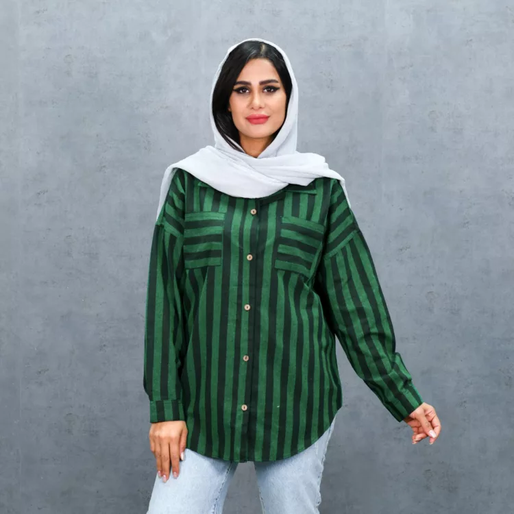 مانتو دخترانه راه راه کد 25355