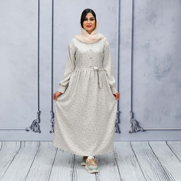 پیراهن بلند دخترانه گلدار کد 25442