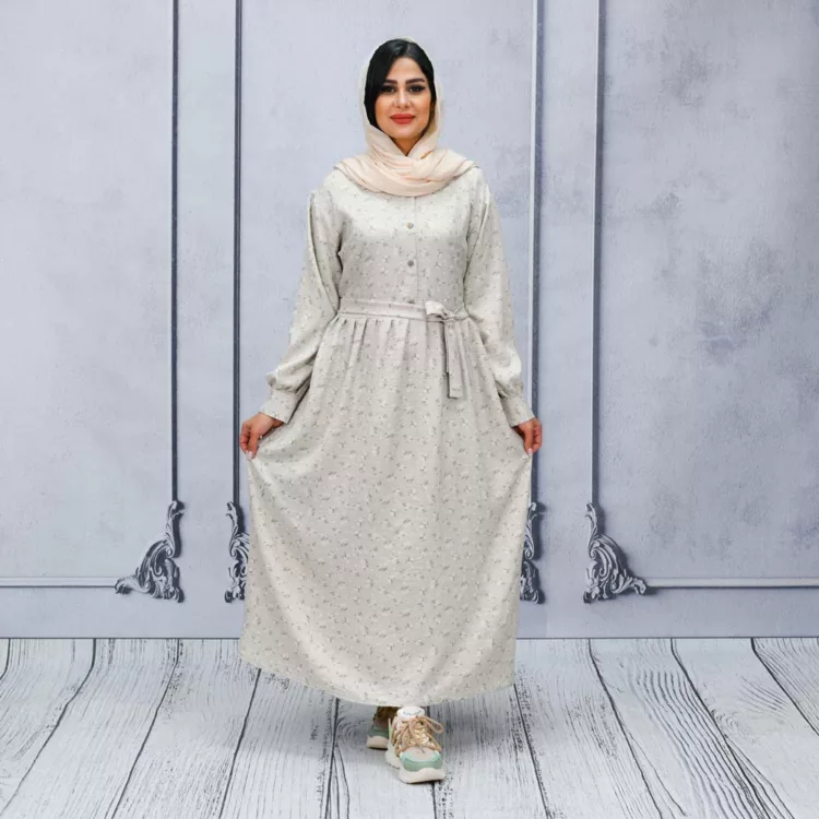 پیراهن بلند دخترانه گلدار کد 25442