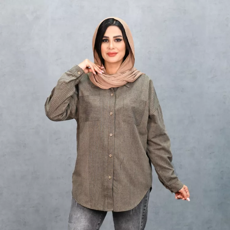 مانتو دخترانه راه راه کد 25352