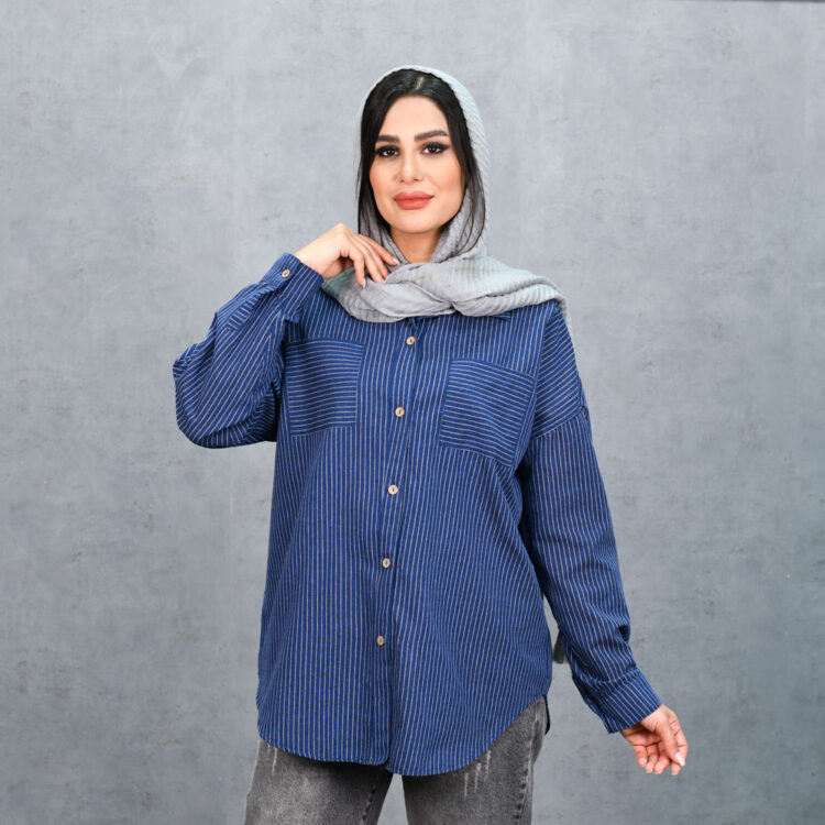 مانتو دخترانه راه راه کد 25352