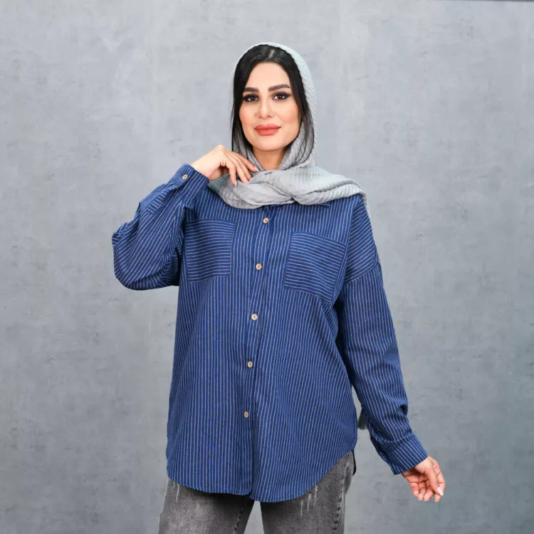 مانتو دخترانه راه راه کد 25352