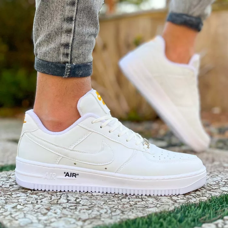 کتانی مردانه نایک ایر فورس سفید کد 25501