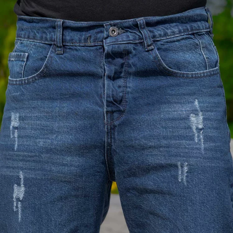 شلوار جین مردانه مام آبی کد 25744