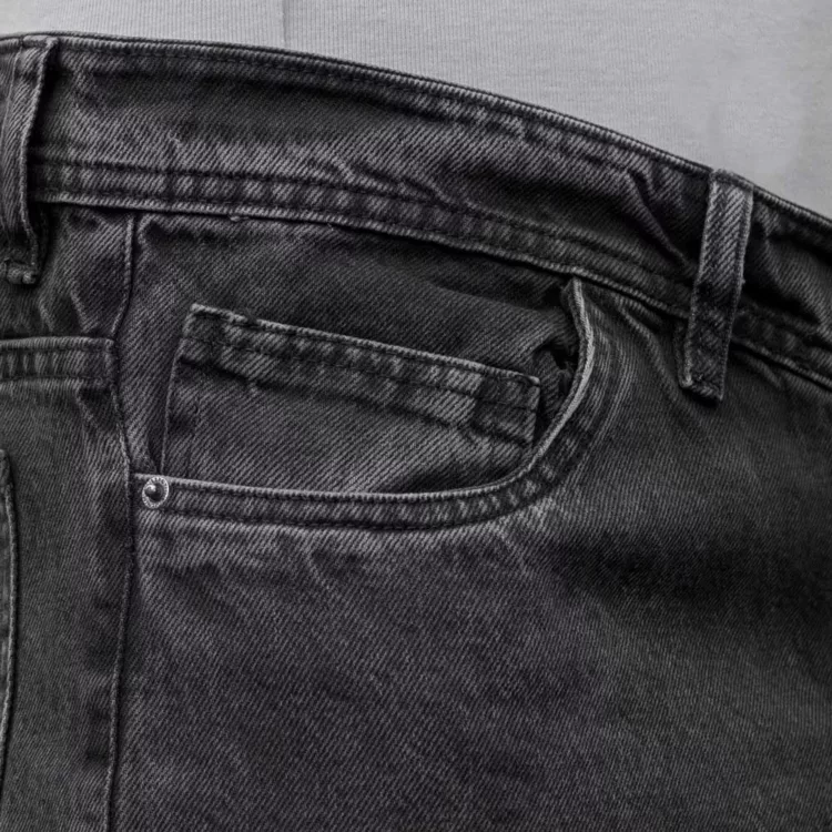 شلوار جین مردانه مام ذغالی کد 25799