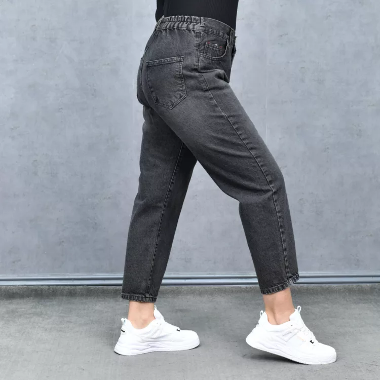 شلوار جین دخترانه مام ذغالی کد 25697