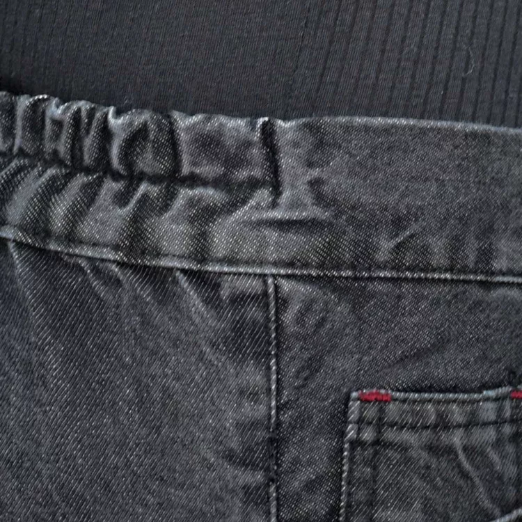 شلوار جین دخترانه مام ذغالی کد 25697