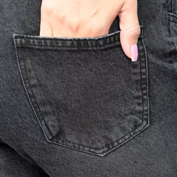 شلوار جین دخترانه مام ذغالی کد 25697