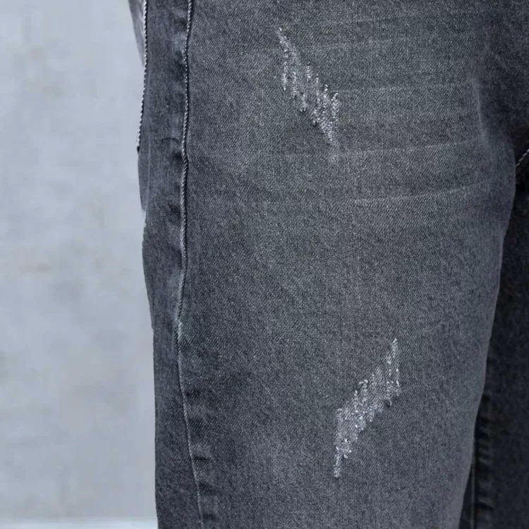 شلوار جین دخترانه مام ذغالی کد 25697