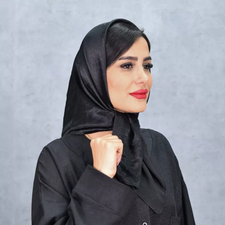 مینی اسکارف مشکی  دخترانه کد 25710