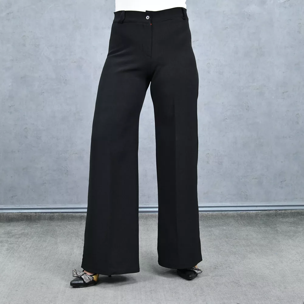 شلوار دخترانه بگ مازراتی مشکی کد 25740