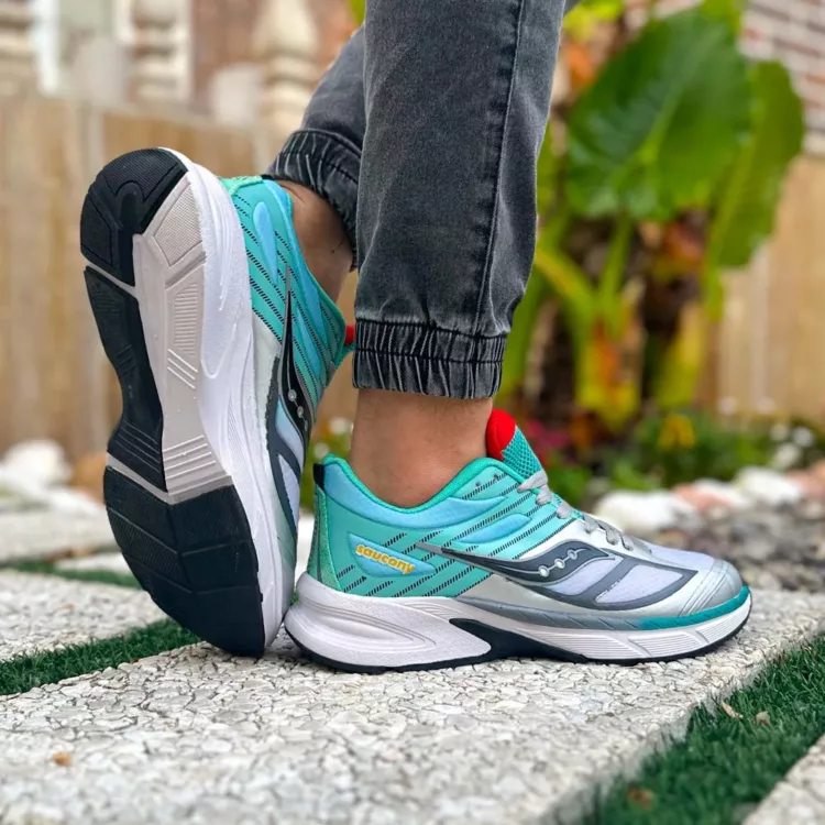 کتانی مردانه  Saucony فیروزه ای کد 25832