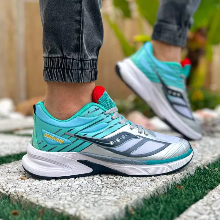 کتانی مردانه Saucony فیروزه ای کد 25832