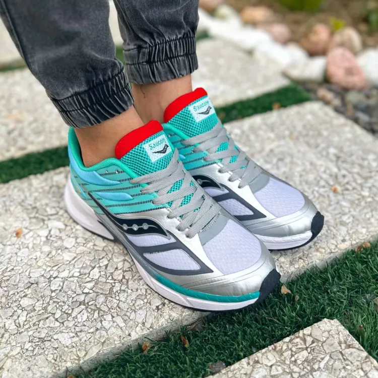 کتانی مردانه Saucony فیروزه ای کد 25832
