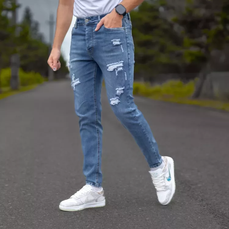 شلوار جین مردانه آبی کد 25914