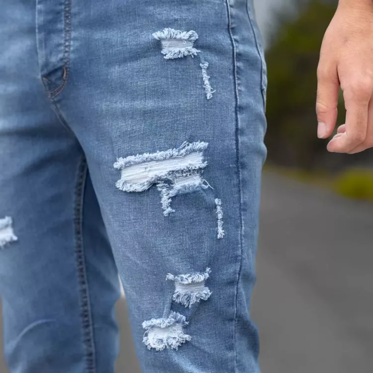 شلوار جین مردانه آبی کد 25914