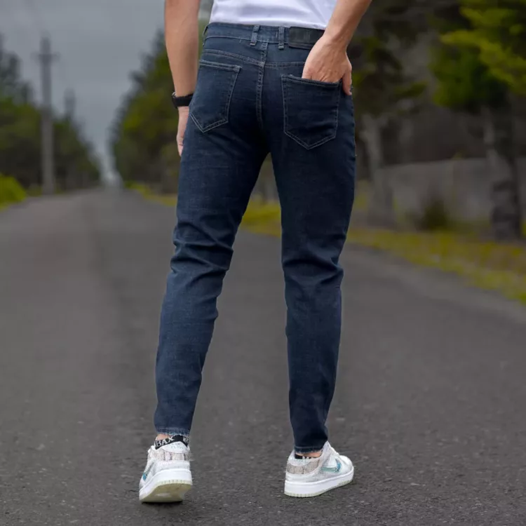 شلوار جین مردانه سرمه ای کد 25911