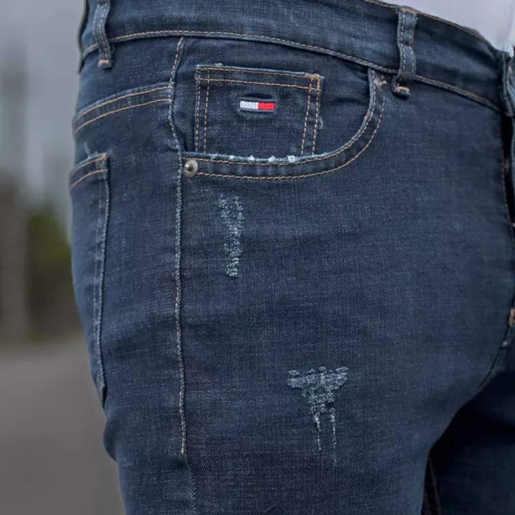 شلوار جین مردانه سرمه ای کد 25911