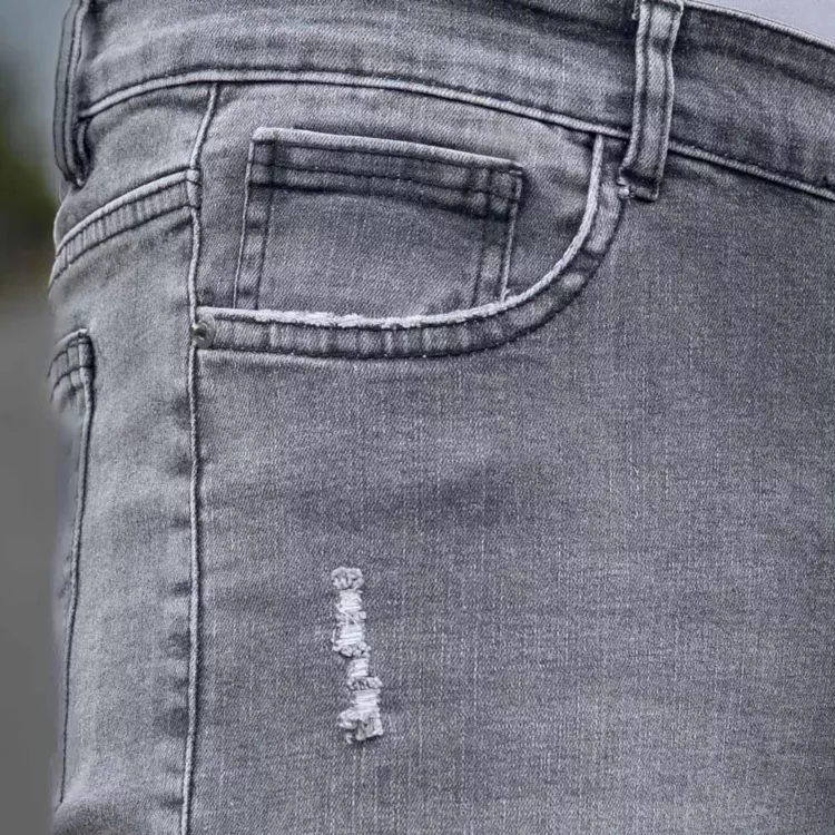 شلوار جین مردانه خاکستری کد 25906