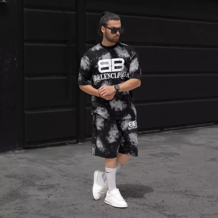 ست تیشرت و شلوارک مردانه بالنسیاگا کد 26003