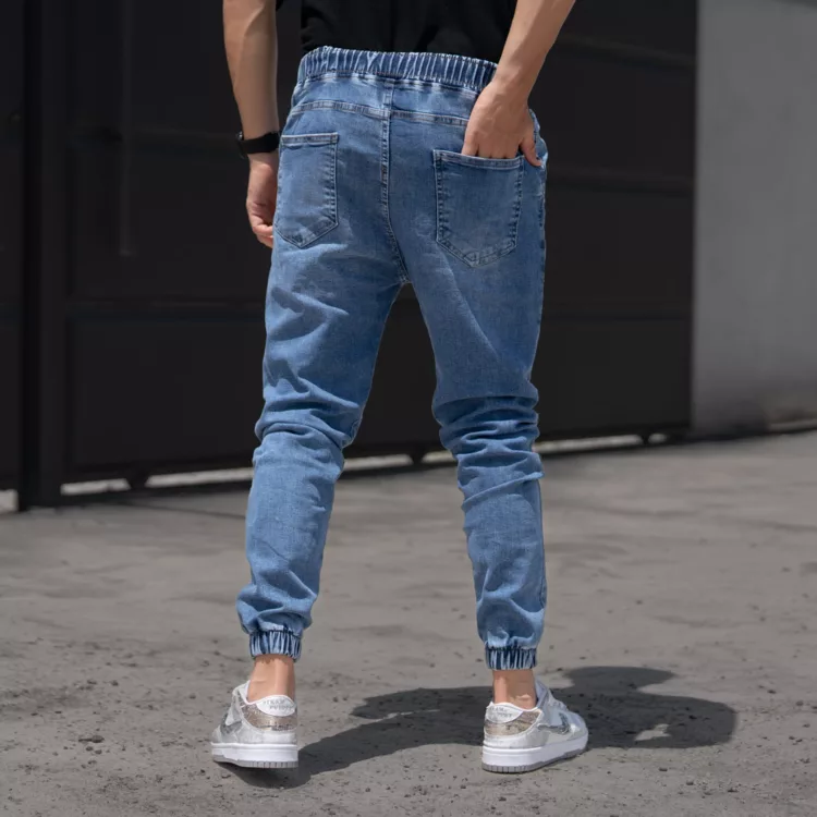 شلوار اسلش جین مردانه آبی کد 26043