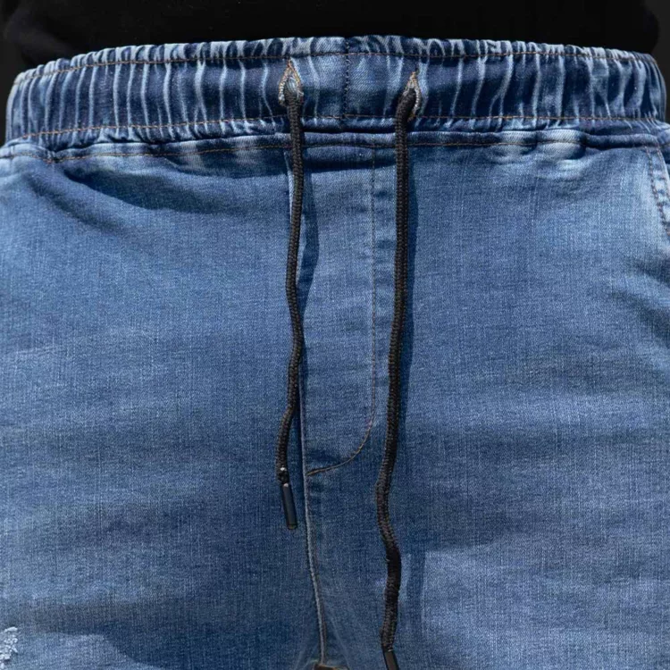 شلوار اسلش جین مردانه آبی کد 26043