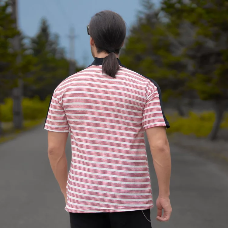 تیشرت مردانه نیم زیپ کد 26073