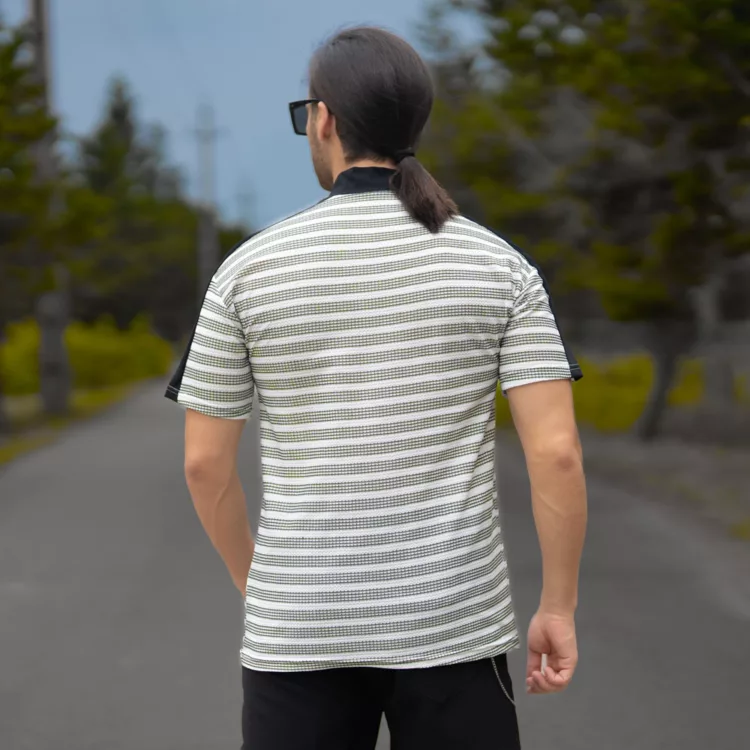 تیشرت مردانه نیم زیپ کد 26073