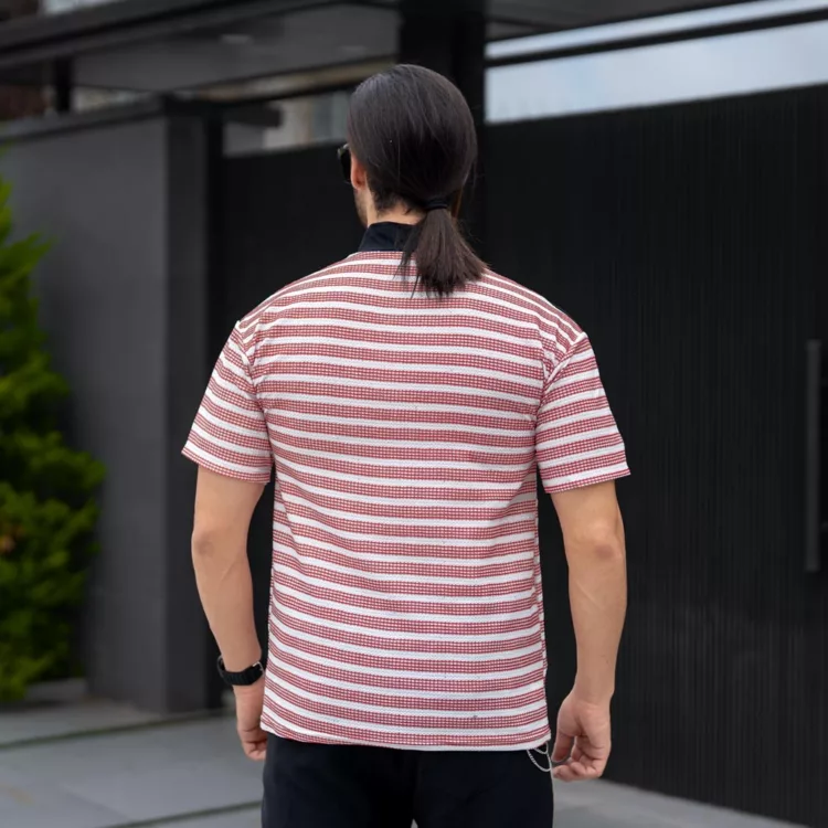 تیشرت مردانه نیم زیپ کد 26074