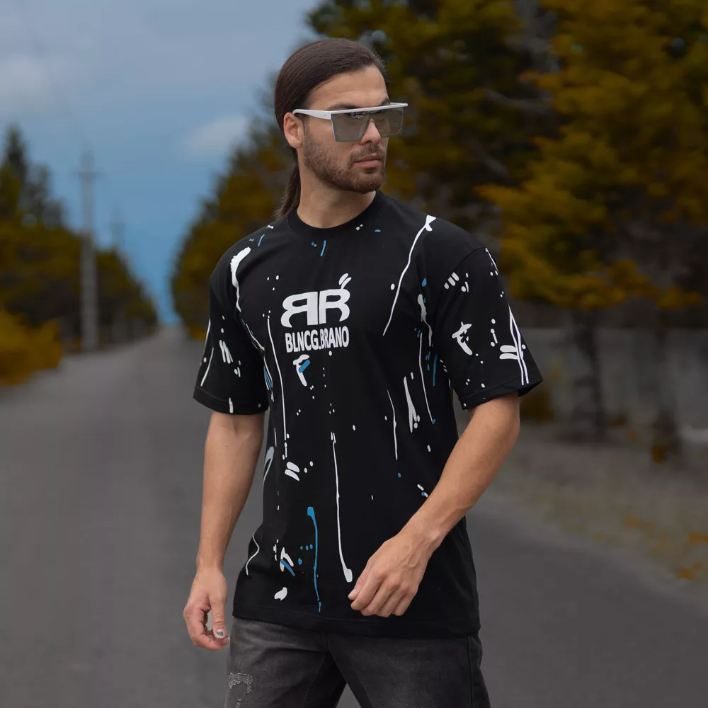 تیشرت مردانه چاپی قواره بزرگ کد 25539