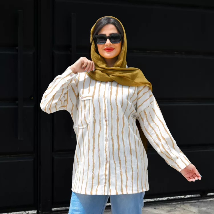 مانتو دخترانه راه راه کد 25966
