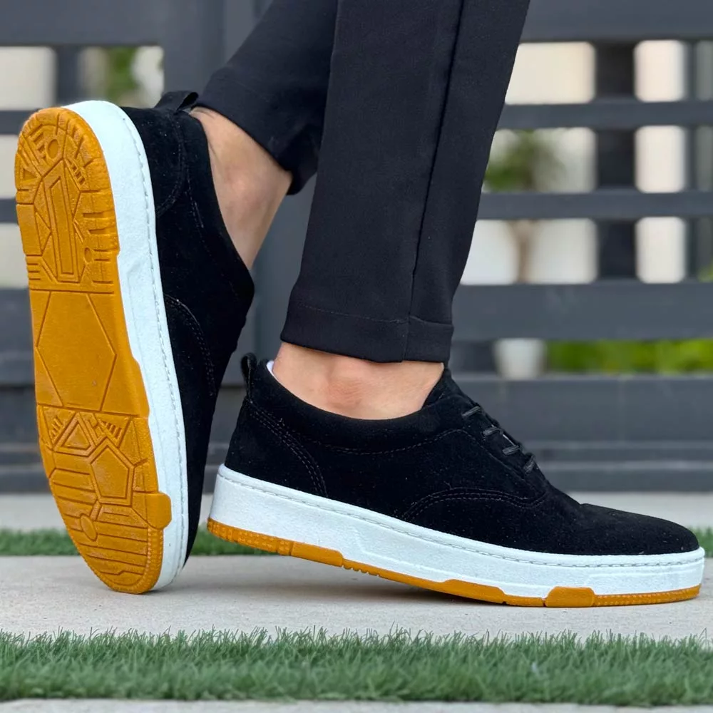 کتانی مردانه مشکی کد 26156