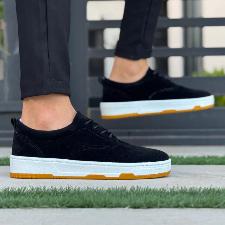 کتانی مردانه مشکی کد 26156